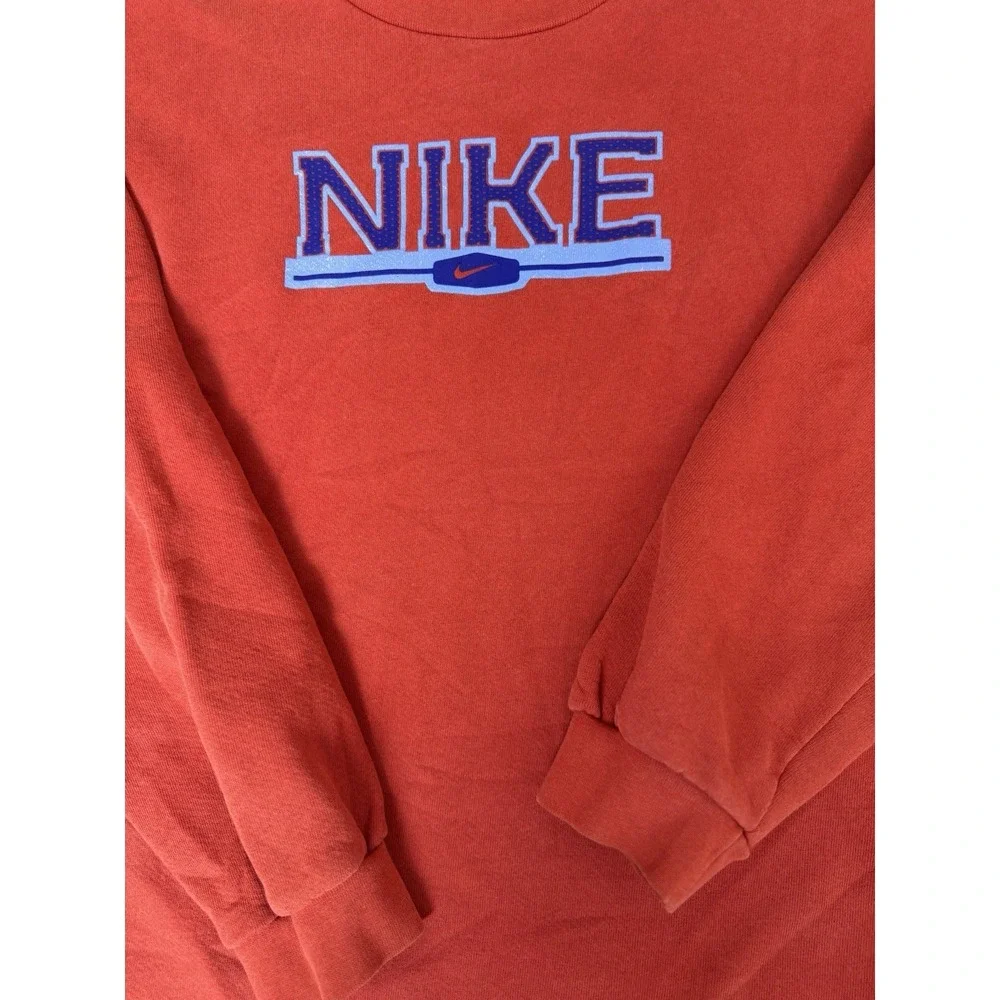 Vintage 90's Nike White Tag Graphic Print Crewneck Size: Large‎ Made In USA